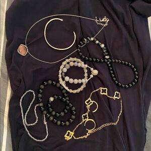 Chic Gold and Black, silver, clear,